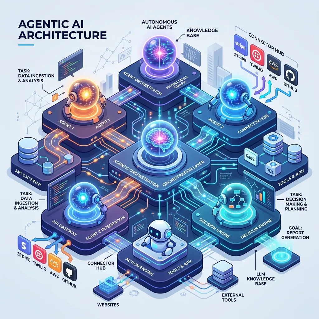 Agentic AI Architecture: Memory, Tools, Control Loops & Multi-Agent Orchestration