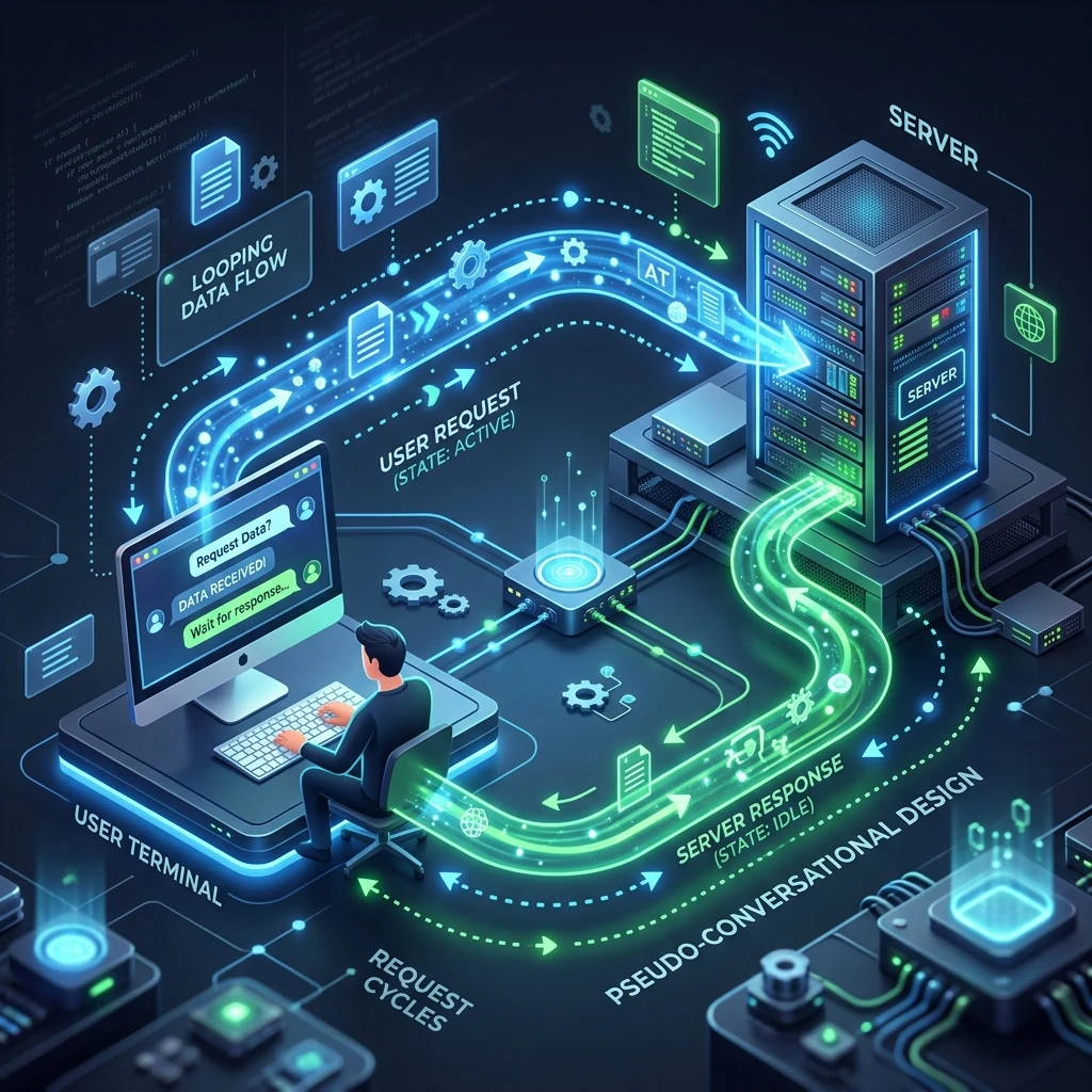 CICS Pseudo-Conversational Design: Complete Guide with COBOL Examples