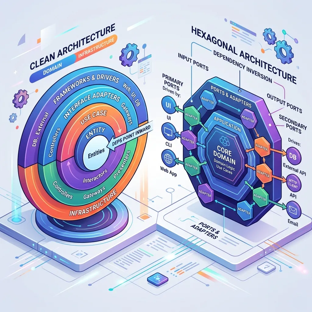 Clean Architecture vs Hexagonal (Ports & Adapters): The Complete Practical Guide