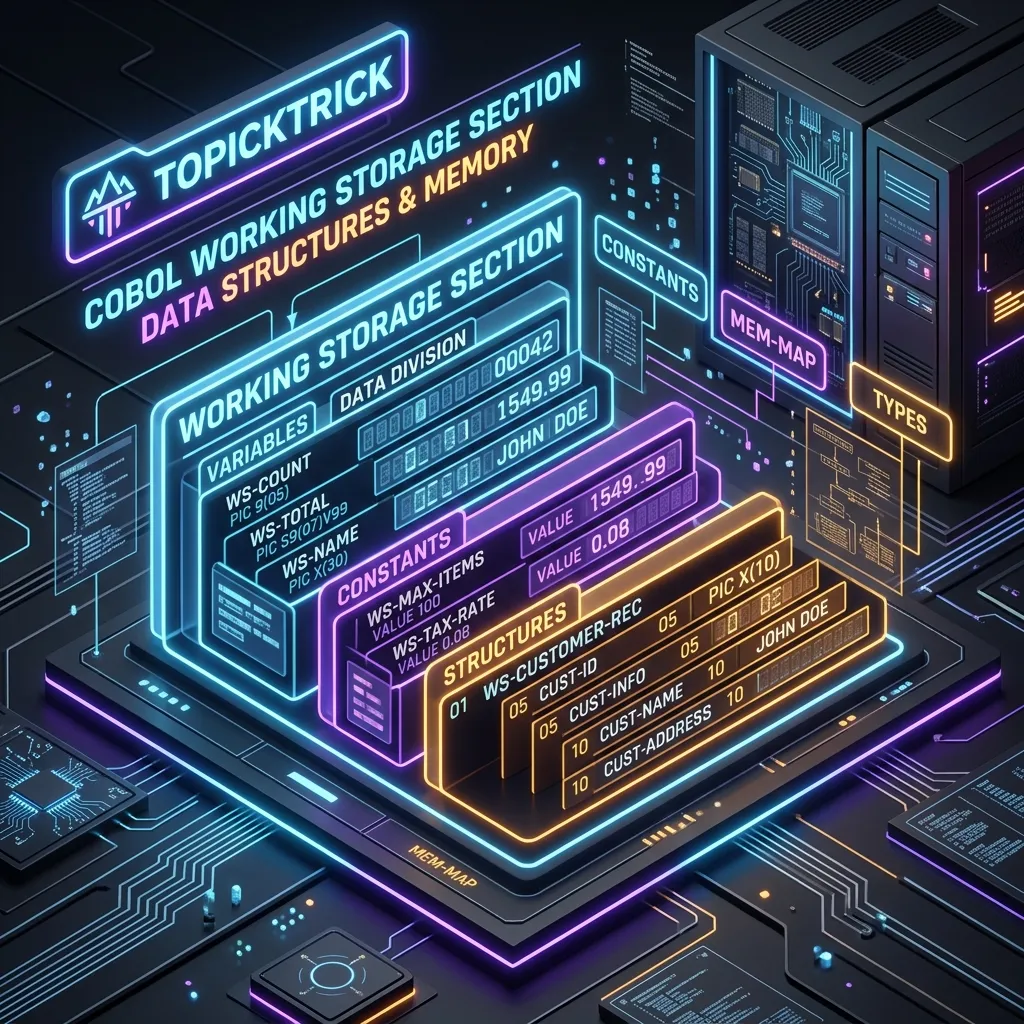 COBOL Working Storage: Layout, 88-Levels, REDEFINES, and VALUE