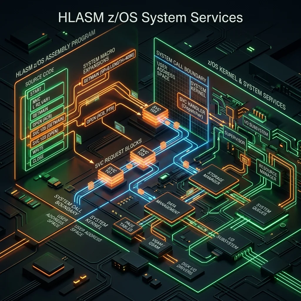 HLASM and z/OS: SVCs, MVS Macros, and System Services