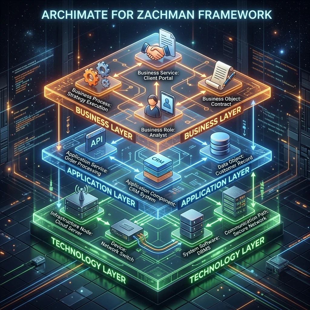 ArchiMate Modeling Language for Zachman: Visual Representation of Architecture