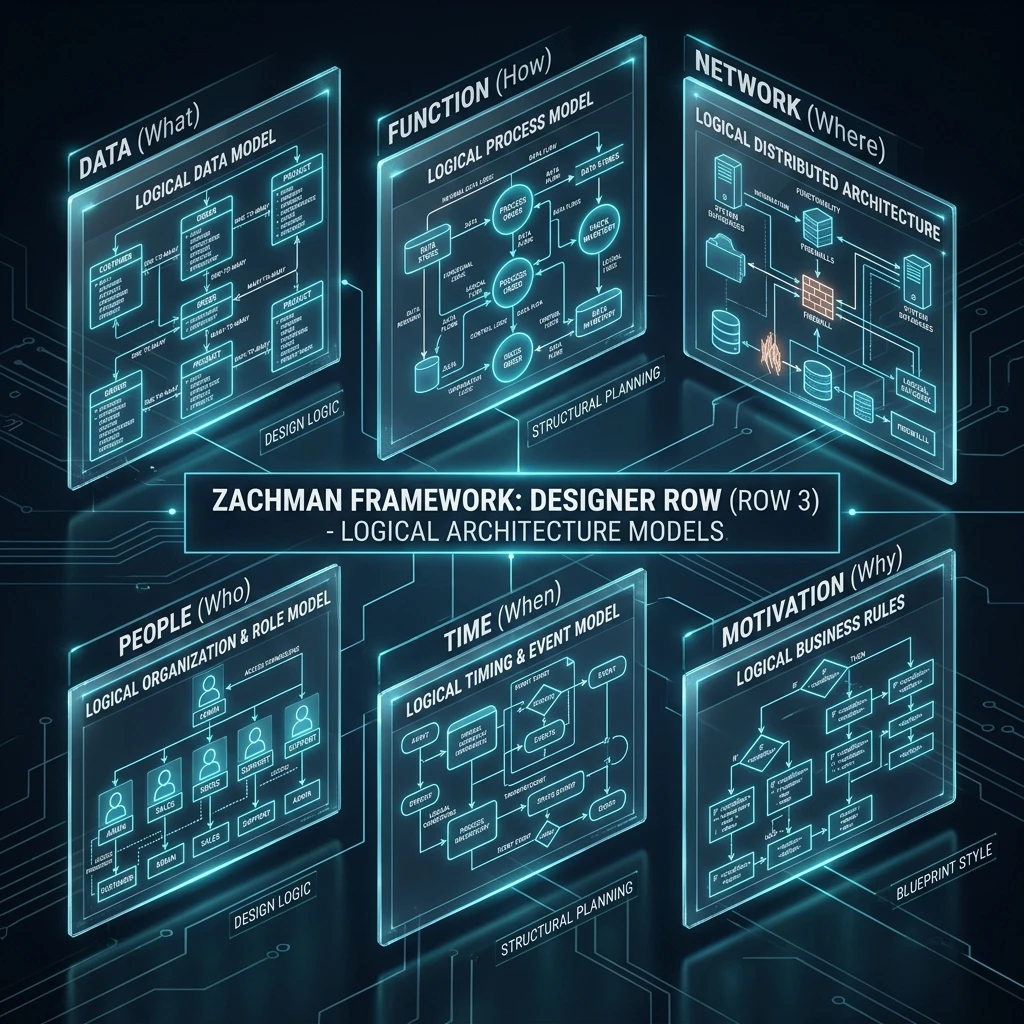 Zachman Designer Row (Row 3): Logical Architecture & System Design